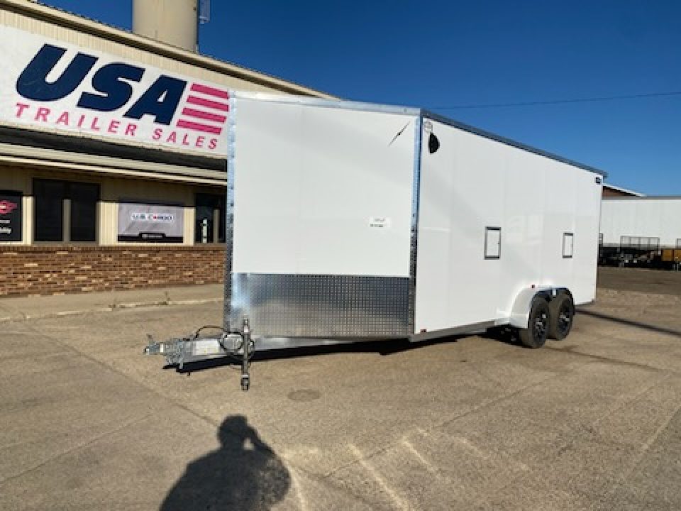 New 2027 Lightning Trailers 7x23 Aluminum 3-Place 7k w/Radar Pkg Snowmobile Trailer