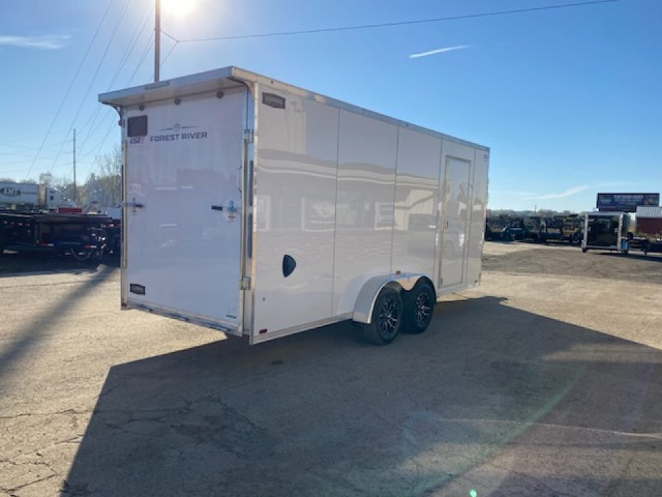 New 2027 Lightning Trailers 7x23 Aluminum 3-Place 7k w/Radar Pkg Snowmobile Trailer