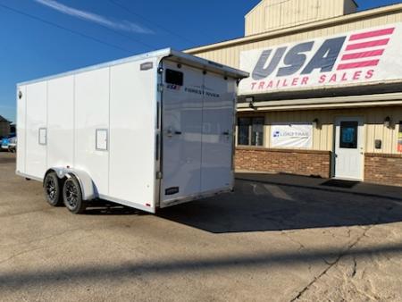 New 2027 Lightning Trailers 7x23 Aluminum 3-Place 7k w/Radar Pkg Snowmobile Trailer