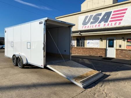 New 2027 Lightning Trailers 7x23 Aluminum 3-Place 7k w/Radar Pkg Snowmobile Trailer