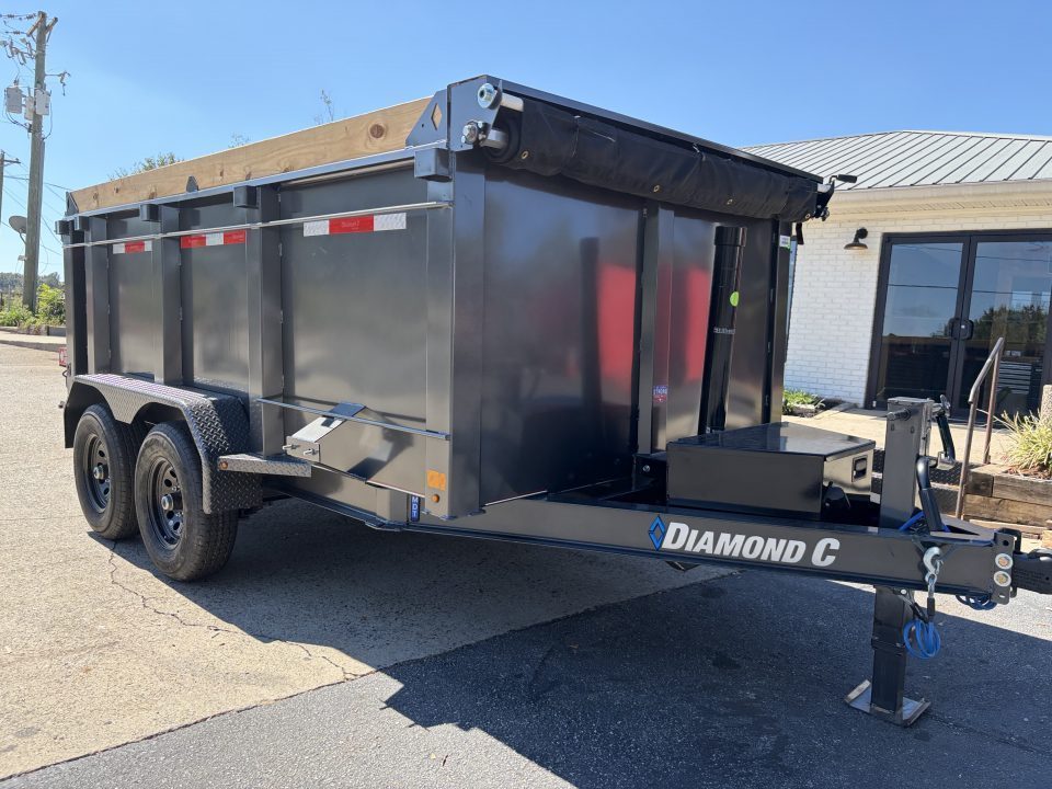 New 2027 Diamond C 77x12' Dump, 44" Sides, 2-6K Axles MDT206 Black