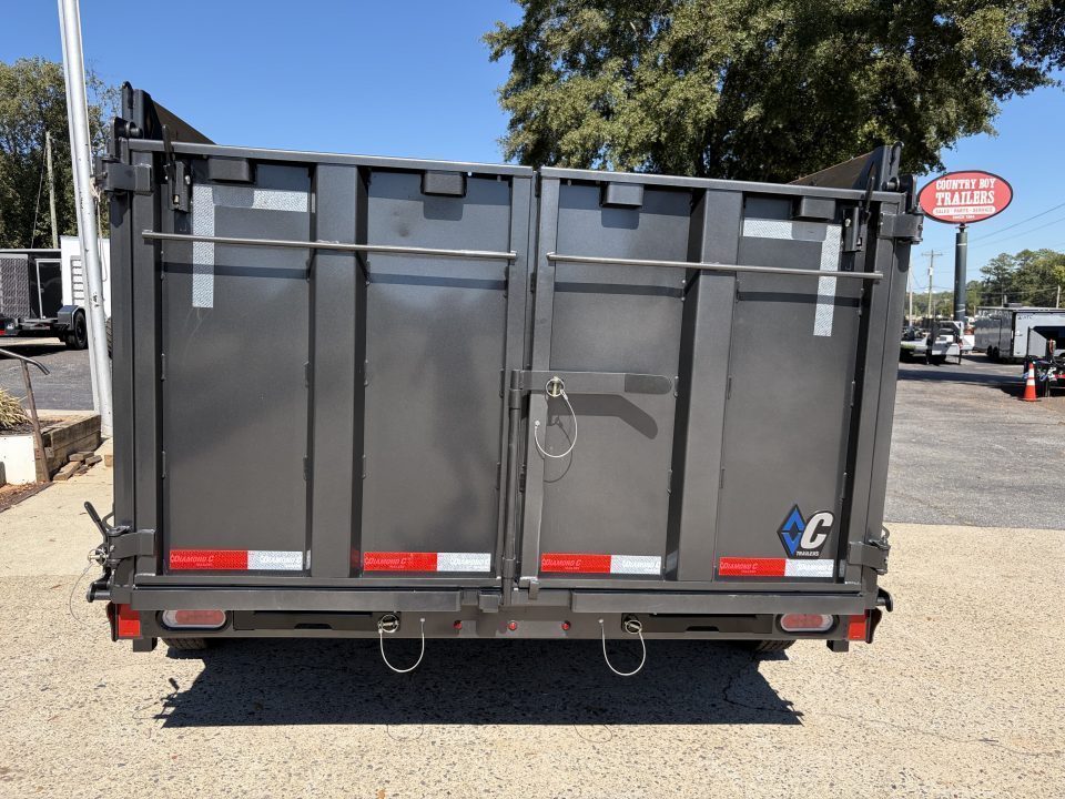 New 2027 Diamond C 77x12' Dump, 44" Sides, 2-6K Axles MDT206 Black