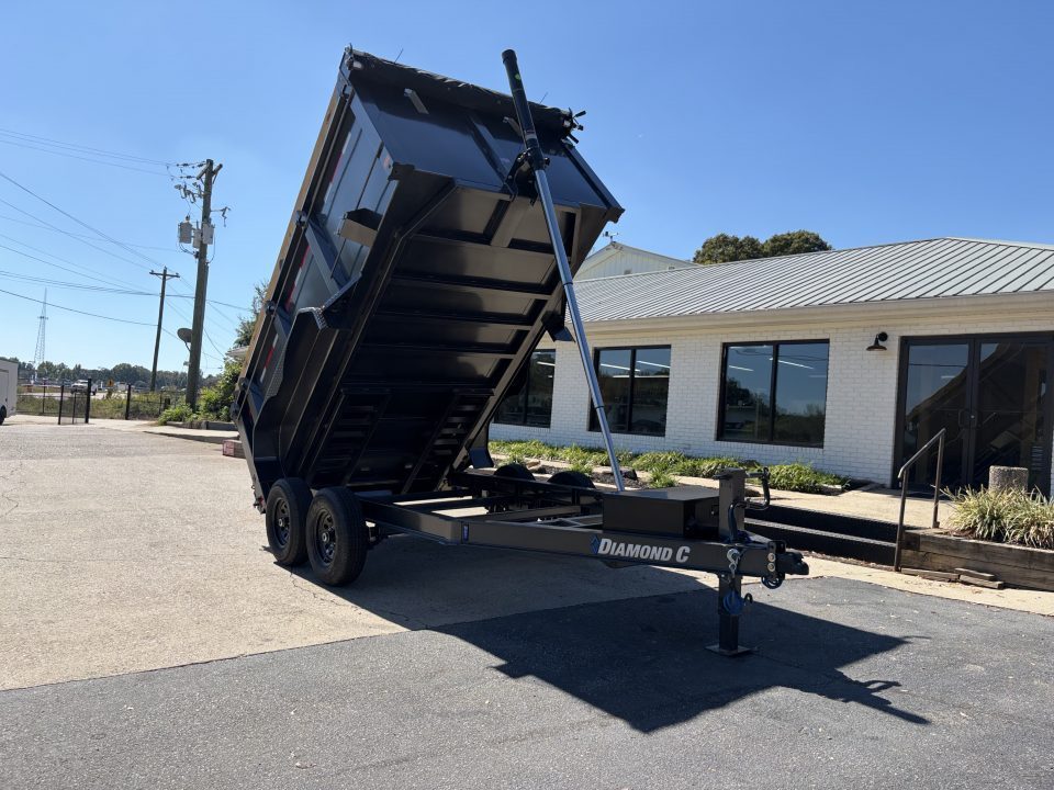New 2027 Diamond C 77x12' Dump, 44" Sides, 2-6K Axles MDT206 Black