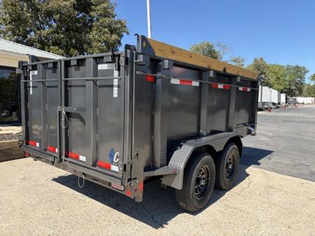 New 2027 Diamond C 77x12' Dump, 44" Sides, 2-6K Axles MDT206 Black