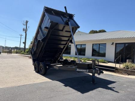 New 2027 Diamond C 77x12' Dump, 44" Sides, 2-6K Axles MDT206 Black