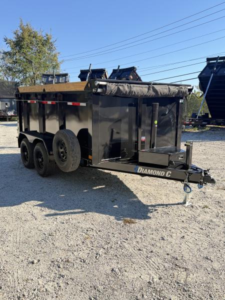 New 2027 Diamond C 77x12' Dump, 44  Sides, 2-6K Axles MDT206 Black