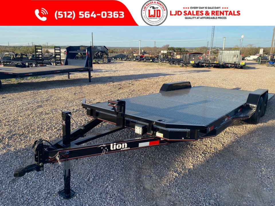 New 2026 Lion - 83 x 22 Car Hauler - 12K GVWR - Split Dovetail