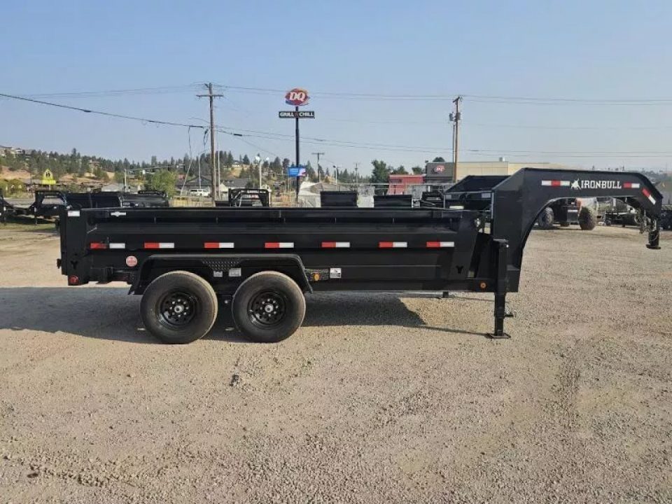 New 2027 Iron Bull 7'x14' 15k Gooseneck Dump Trailer
