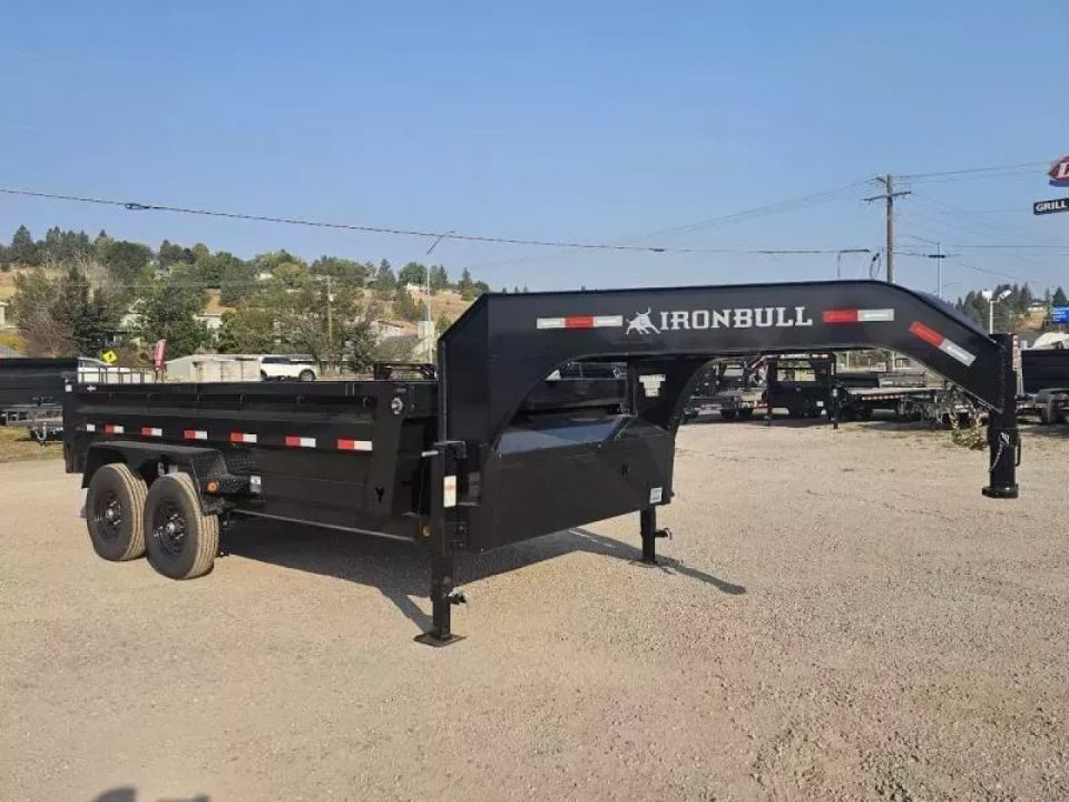 New 2027 Iron Bull 7'x14' 15k Gooseneck Dump Trailer
