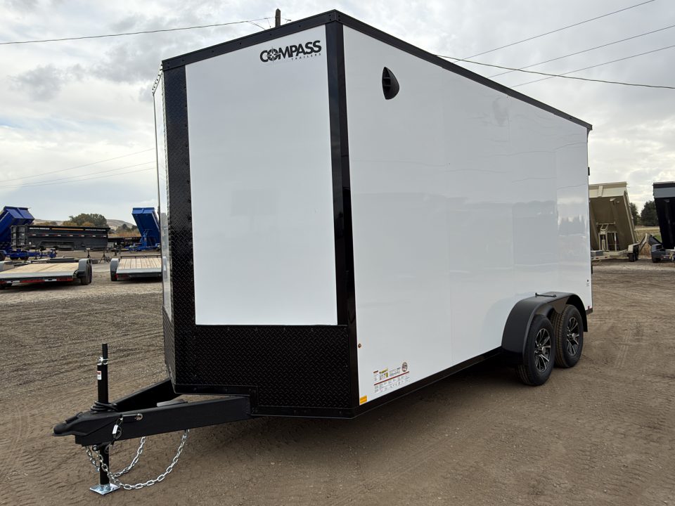 New 2027 Compass 7x16 V-Nose Cargo Trailer