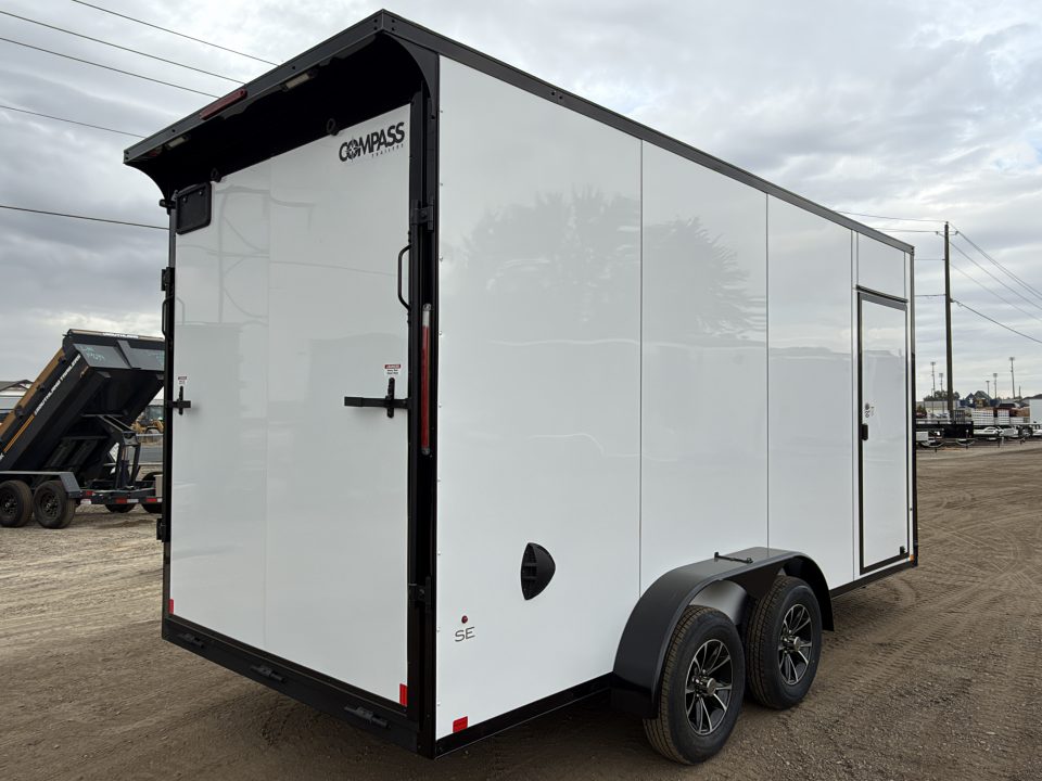 New 2027 Compass 7x16 V-Nose Cargo Trailer