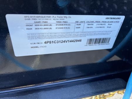 New 2027 PJ Trailers 24 Deckover F8 8K Axles Equipment Trailer