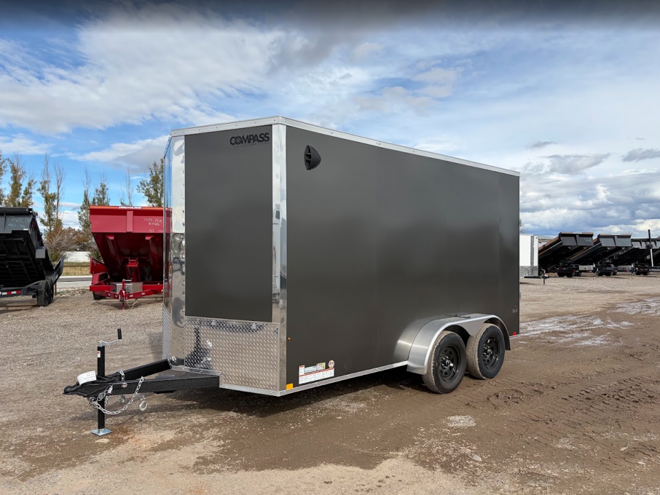 New 2027 Compass 7X14 7K V-Nose Cargo Trailer