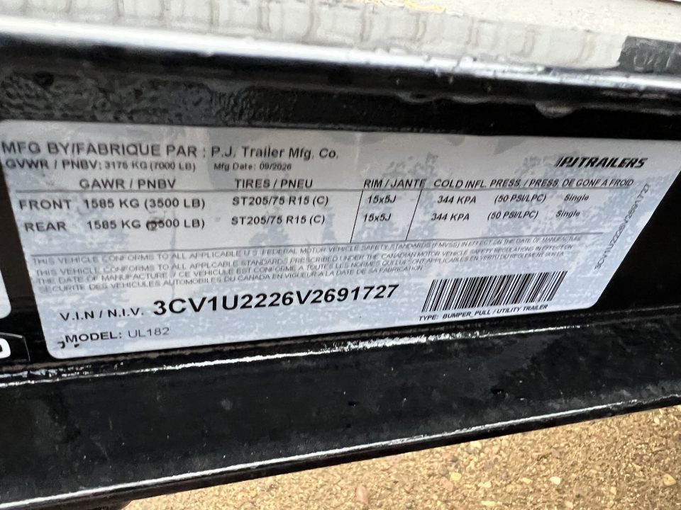 New 2027 PJ Trailers 18' HD Gate Utility Trailer