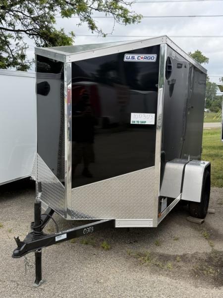 New 2027 US Cargo 5 x 10 Enclosed Trailer Ramp Door with 5FT 6IN INTERIOR -Side Door Screwless Exterior w/Upgraded Options