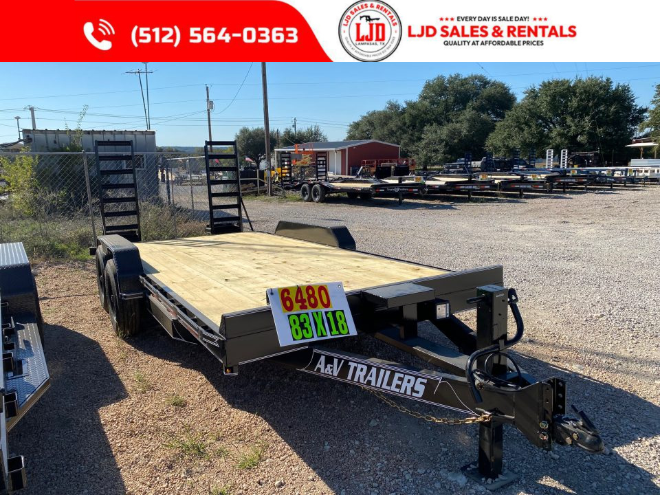 New 2027 A & V - 83  X 18' - HD Pipetop - 16K Equipment Trailer