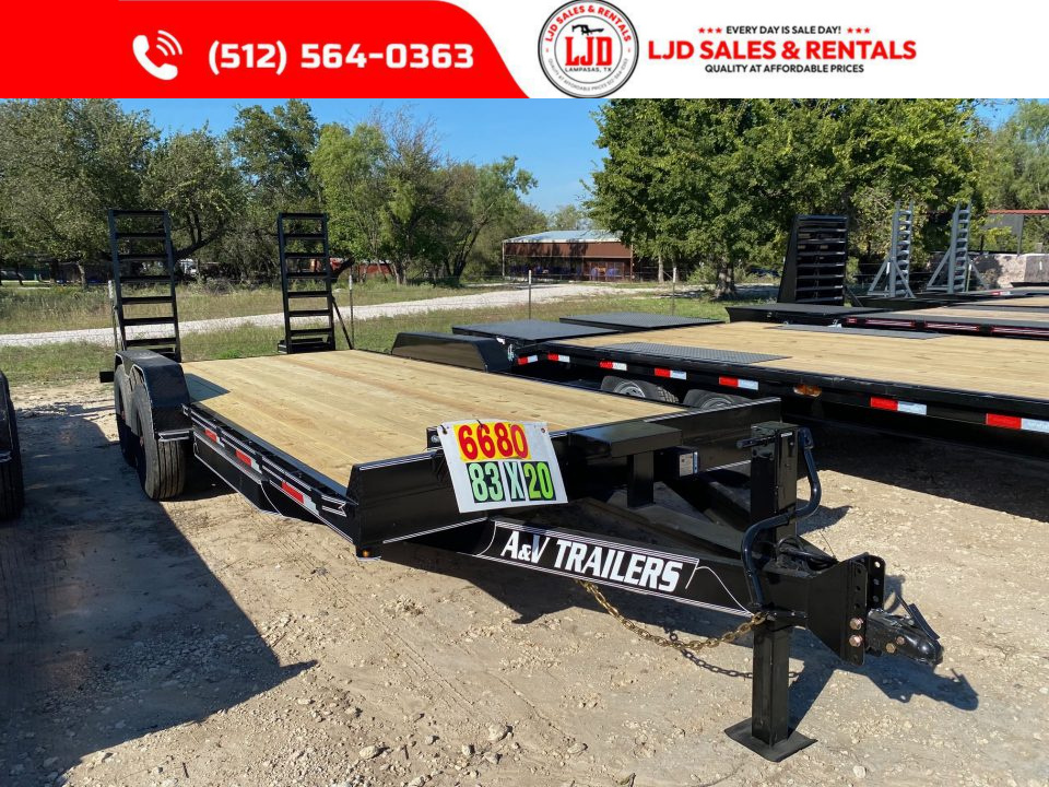 New 2027 A & V - 83  X 20' - HD Pipetop - 16K Equipment Trailer
