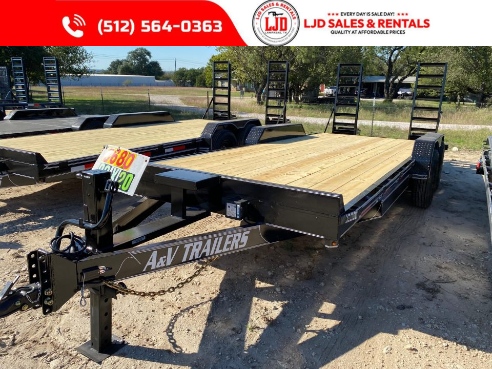 New 2027 A & V - 83  X 20' - HD Pipetop - 16K Equipment Trailer