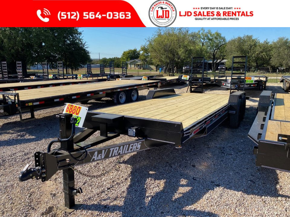 New 2027 A & V - 83" X 22' - HD Pipetop - 16K Equipment Trailer