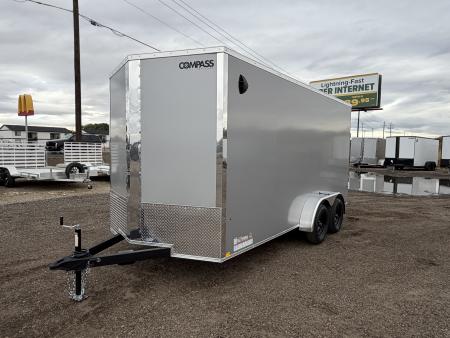 New 2027 Compass 7x16 V-Nose Cargo Trailer
