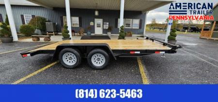 New Quality Trailers General Duty Wood Deck Car Hauler / 7000 GVWR / 16'