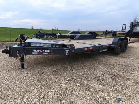 New 2027 Iron Bull 83 x 22 (16 + 6)TWB Equipment Tilt Trailer with Elec. Brakes, 14K GVWR, 25K Adj. 2 5/16  Coupler