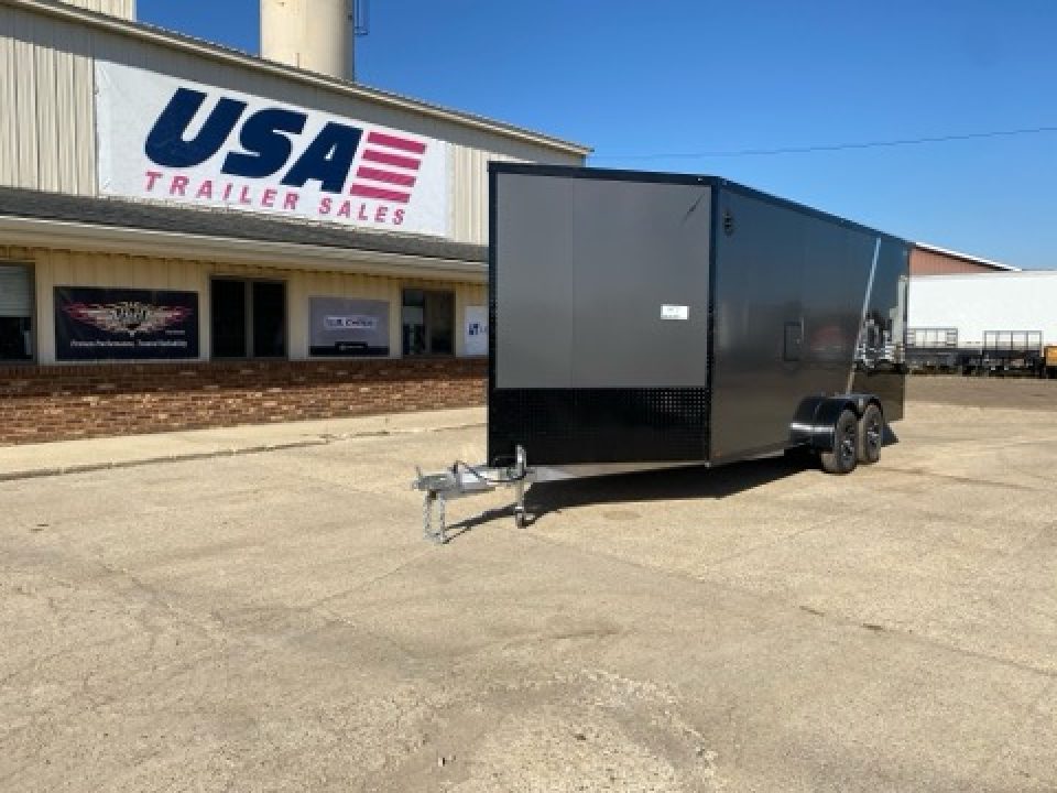 New 2027 Lightning Trailers 7x23 3-Place 7k w/Radar Pkg & Two Tone Snowmobile Trailer