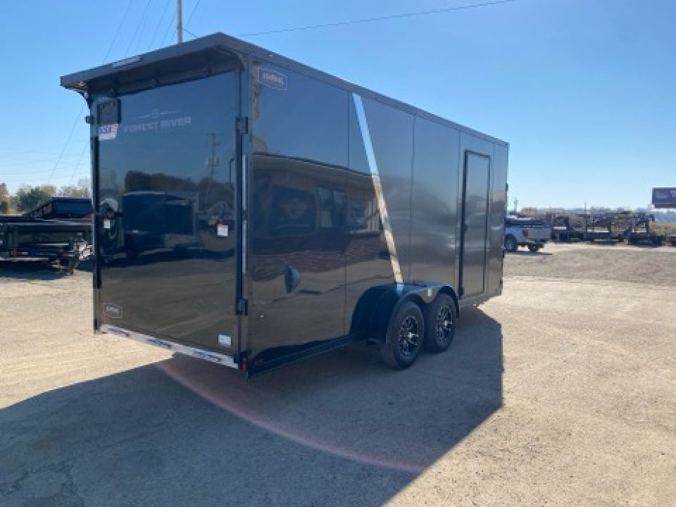New 2027 Lightning Trailers 7x23 3-Place 7k w/Radar Pkg & Two Tone Snowmobile Trailer