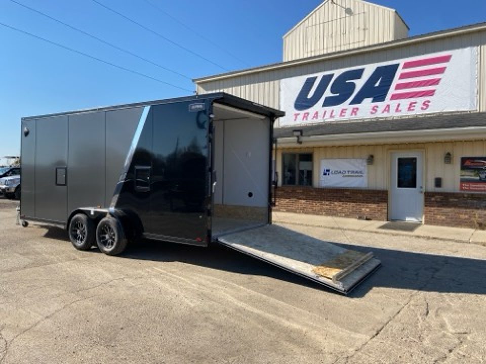 New 2027 Lightning Trailers 7x23 3-Place 7k w/Radar Pkg & Two Tone Snowmobile Trailer