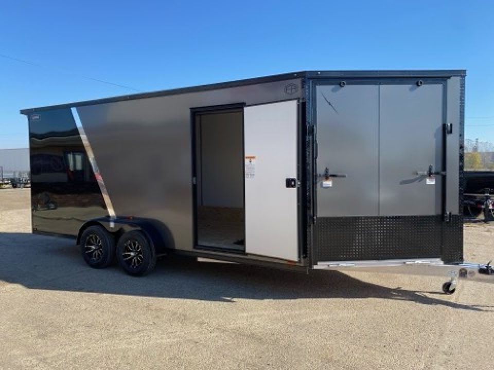 New 2027 Lightning Trailers 7x23 3-Place 7k w/Radar Pkg & Two Tone Snowmobile Trailer