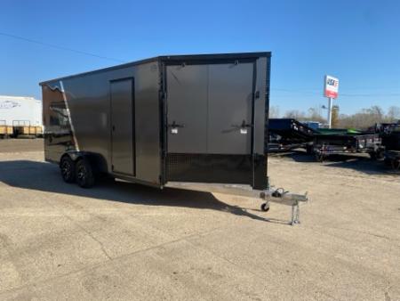 New 2027 Lightning Trailers 7x23 3-Place 7k w/Radar Pkg & Two Tone Snowmobile Trailer