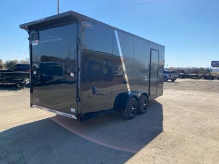 New 2027 Lightning Trailers 7x23 3-Place 7k w/Radar Pkg & Two Tone Snowmobile Trailer