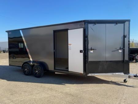 New 2027 Lightning Trailers 7x23 3-Place 7k w/Radar Pkg & Two Tone Snowmobile Trailer