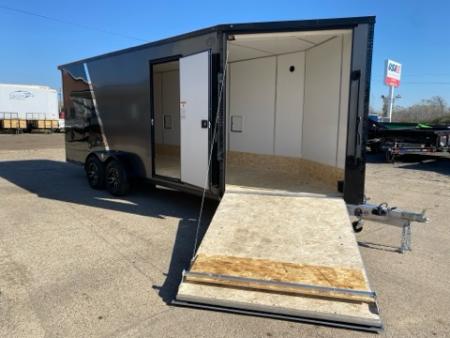 New 2027 Lightning Trailers 7x23 3-Place 7k w/Radar Pkg & Two Tone Snowmobile Trailer