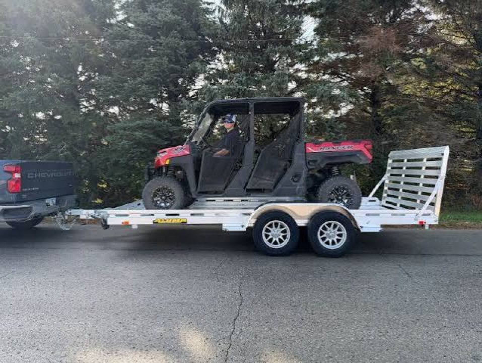 New 2027 Aluma 8014TA-EL-BT-RTD Utility Trailer