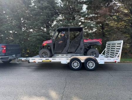 New 2027 Aluma 8014TA-EL-BT-RTD Utility Trailer