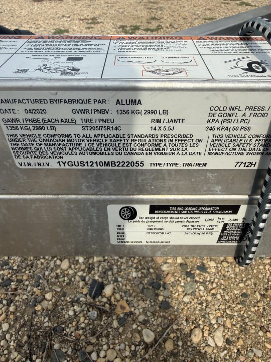 Used 2021 Aluma 7712H TG Utility Trailer