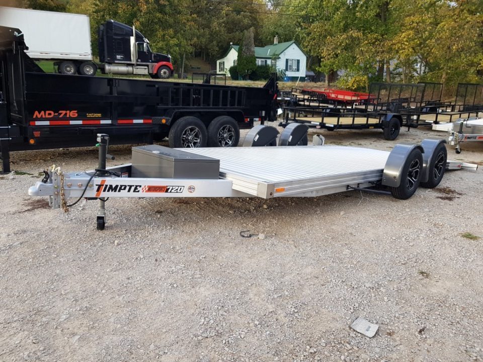 New 2027 Timpte 7x20 Hydraulic Drop Deck Aluminum Car Hauler 7K