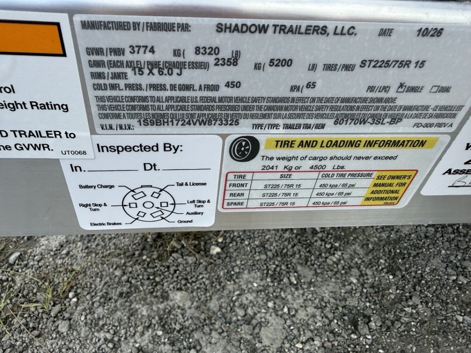 New 2027 Shadow 3-Horse Bumper Pull Slant Trailer – White with Drop-Down Windows Horse Trailer