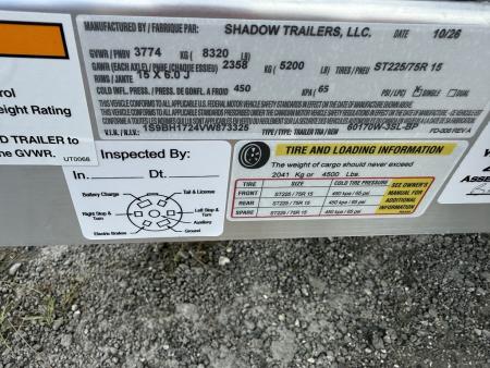 New 2027 Shadow 3-Horse Bumper Pull Slant Trailer – White with Drop-Down Windows Horse Trailer