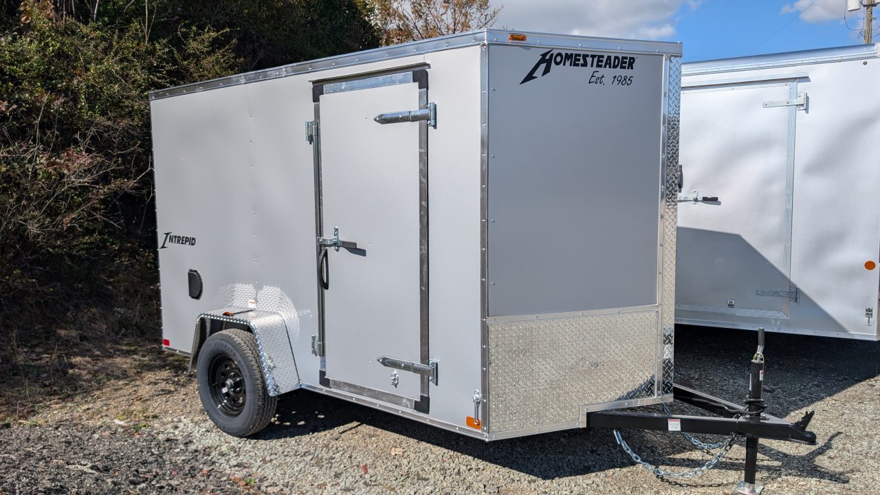 New 2027 Homesteader 6x10 Intrepid V-Nose Cargo Trailer w/ Ramp Door (TRANSLUCENT ROOF!)