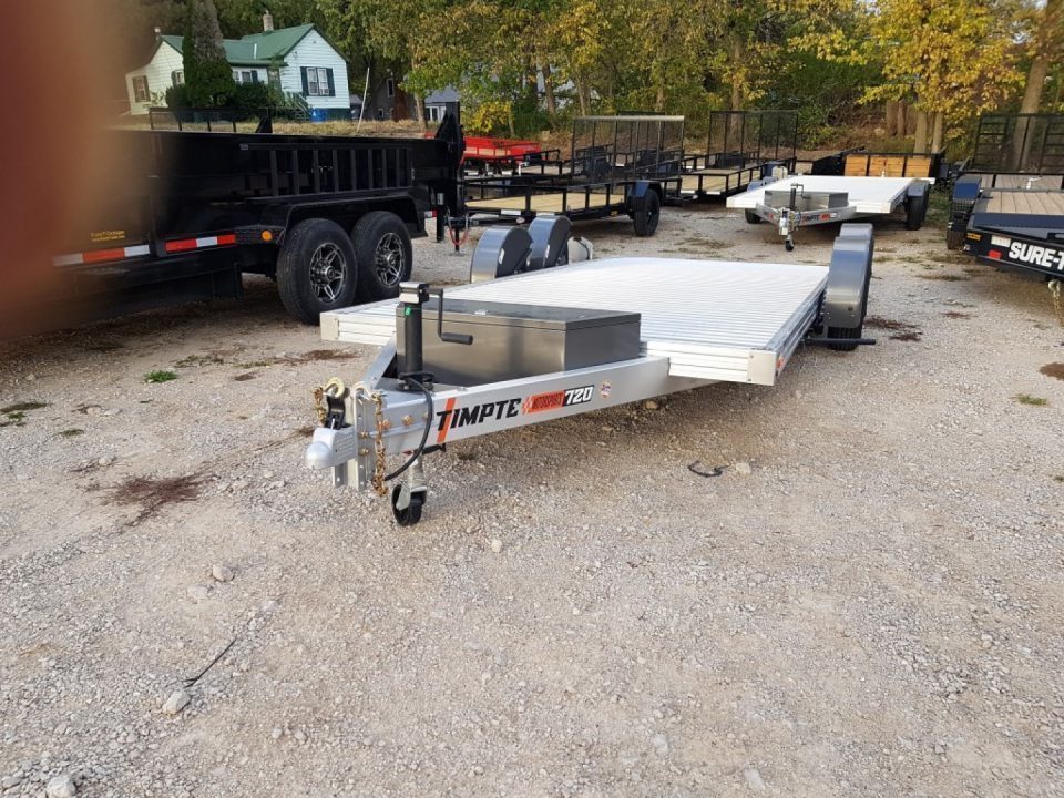 New 2027 Timpte 7x20 Hydraulic Drop Deck Aluminum Car Hauler 7K