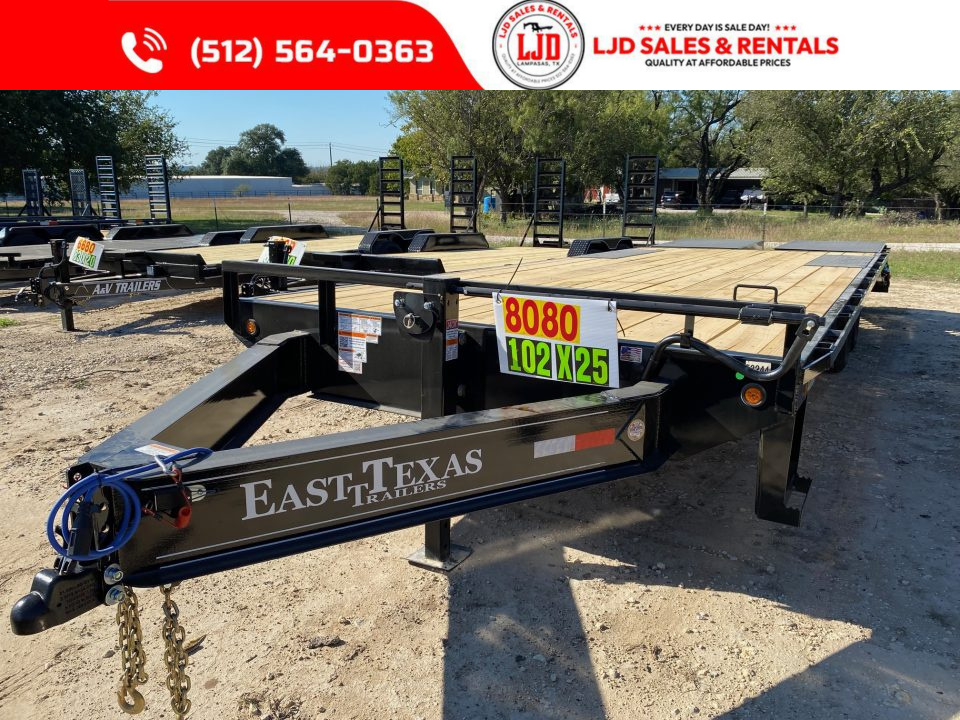 New 2027 East Texas Trailers 102" X 25' - Deck Over Flatbed Trailer