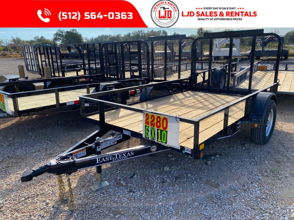 New 2027 East Texas - 6' X 10' - 4' GATE - Utility Trailer