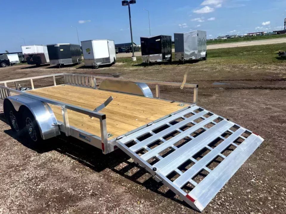 New 2027 ALCOM 80x16 Alcom Cargo Pro Aluminum utility trailer UTV/ATV w/ side load ramp option 4 year warranty Utility Trailer