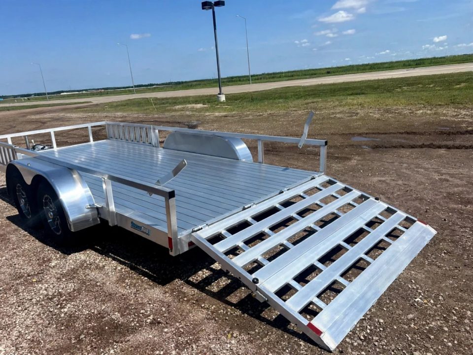 New 2027 ALCOM 80x16 Alcom Cargo Pro Aluminum utility trailer UTV/ATV w/ side load ramp 4 warranty Utility Trailer ***ALUMINUM FLOOR**