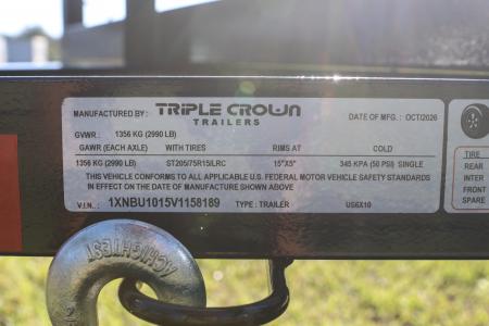 New 2027 6X10 Triple Crown Utility Trailer