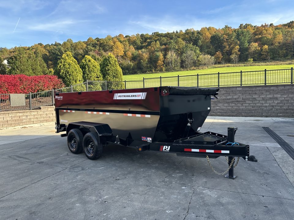 New PJ Trailers 16' Low-Pro Telescopic Dump (DT1) - 48" Sides