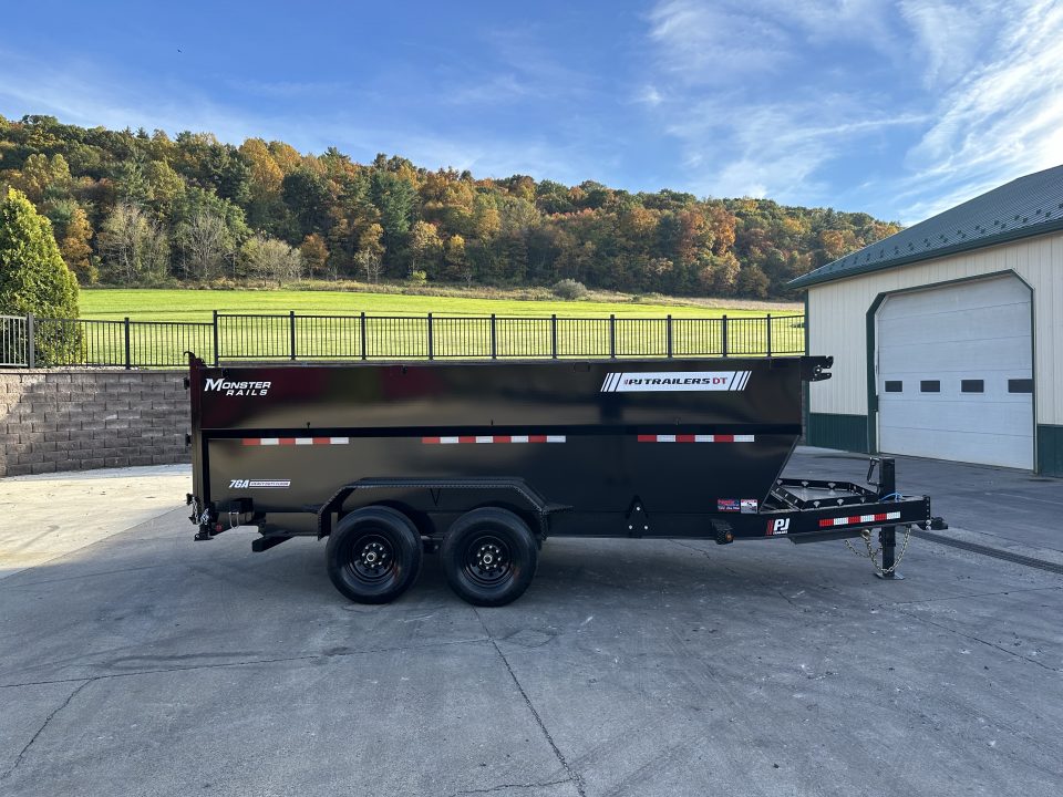 New PJ Trailers 16' Low-Pro Telescopic Dump (DT1) - 48" Sides