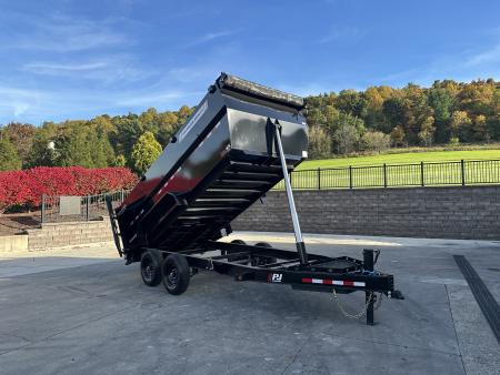 New PJ Trailers 16' Low-Pro Telescopic Dump (DT1) - 48  Sides